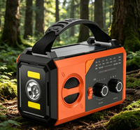 Radio météo portable d'urgence 20000mAh, solaire, à manivelle, lampe torche, sirène SOS, NOAA WB AM FM