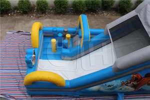 Château gonflable d'extérieur pour enfants adultes, château gonflable avec course d'obstacle, curseur à sec, à vendre - Product Image 5