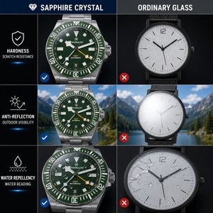 Orologio da uomo meccanico automatico OEM con quadrante luminoso 24 ore GMT multizona, personalizzato 39mm Pilot NH34 - Product Image 4