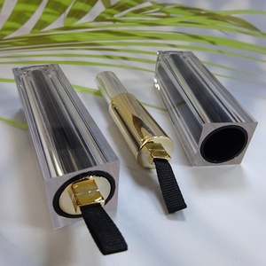 Envase de lápiz labial de forma cuadrada OEM con logotipo personalizado de cinta de seda - Product Image 5
