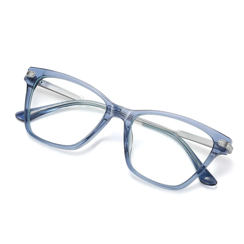 Occhiali da vista con montatura in acetato + metallo all'ingrosso occhiali da vista in acetato fatti a mano BJ9207 per occhiali Unisex con blocco della luce blu