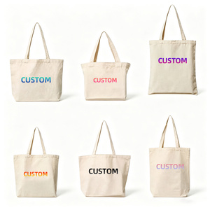 Bolsa de Lona Reutilizable con Logotipo Personalizado, 8, <span class=keywords><strong>10</strong></span>, 12 oz, Bolsa de Compras Promocional para Regalos Publicitarios - Product Image 1