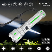 Lampe torche LED tactique portable haute luminosité avec bande fluorescente