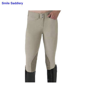 Cómodos pantalones de montar de algodón, poliéster y elastano con botones Gutos y logotipo personalizado para kits y accesorios de equitación. - Product Image 2