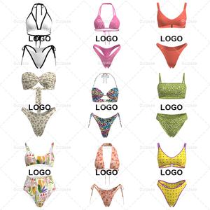 Conjunto de Bikini Metálico Sexy de Una Pieza Personalizado en 3D para Mujer, Traje de Baño Brillante de Lujo, Fabricante de Trajes de Baño de Moda - Product Image 3