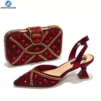 Ensemble Chaussures et Sac de Fête Africaine pour Femmes Africaines Ensemble Chaussures et Sac Italien en Gros pour Femmes Fête de Mariage