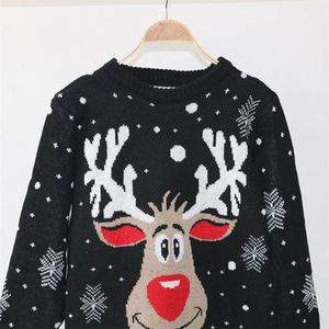 Acrylic <strong>Cheap</strong> Factory Price Red Color <strong>Jumper</strong> Classical Deer Pattern Hot-sale Custom <strong>Christmas</strong> Holiday Sweater - Product Image 4