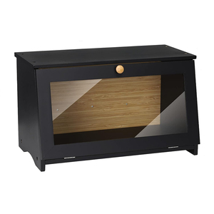 All'ingrosso banco da cucina porta cibo di bambù contenitore di pane scatola con porta in acrilico per il pane fatto in casa nero - Product Image 3