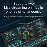 TNH SX91 Interface audio professionnelle pour carte son en direct avec fonction d'annulation du bruit à effets multiples pour la diffusion en direct