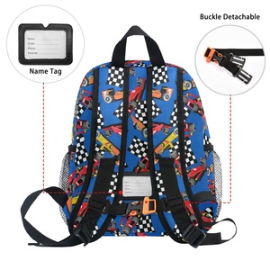 Trendy Designer Printing Custom Racing Cars Print Polyester <b>Backpack</b> Kids Book Bag Anti Theft <b>School</b> Bags - Product Image 3