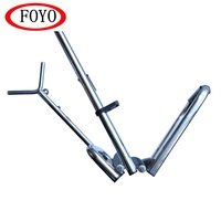 Escalera Retráctil Plegable de Acero Inoxidable de Grado Marino FOYO para Acceso a Barcos, Yates y Embarcaciones de Pesca