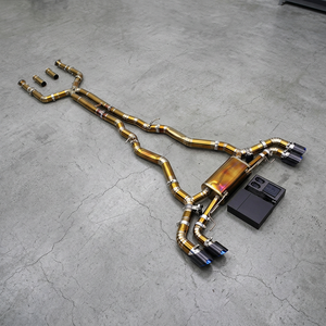 Tubos de Escape Catback Boska de Titanio Dorado para M5 F90 LCI 4.4T 2018-2023, Sistema de Silenciador Valvetronic X - Product Image 1