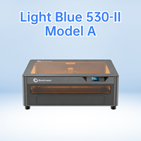 Machine de gravure et de découpe laser CO2 de bureau Zetok Light Blue 530, encastrée, 520x315mm, haute précision 0,01mm, puissance de refroidissement 300W