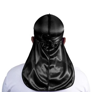 <span class=keywords><strong>Bandana</strong></span> in Seta Personalizzata Tinta Unita 100% Seta di Gelso Durag con Coda Lunga, Sciarpa Musulmana, Cappello <span class=keywords><strong>da</strong></span> Pirata per Uomo - Product Image 2