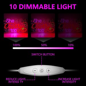 She's Cherry on Top Enseigne au néon pour décoration murale Décorations de fête Cherry Enseigne au néon <span class=keywords><strong>Led</strong></span> Dimmable Custom Neon Lights - Product Image 4