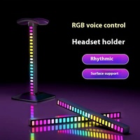 Soporte para Auriculares con Iluminación RGB Ecológico, con Lámpara de Captación de Sonido para Juegos de Computadora, Modelo Z10, Molde Privado ABS