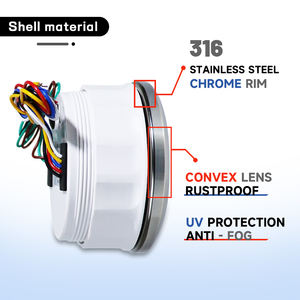 Wenle Nouveau Jauge Multifonction 85mm 12/24V pour Pression d'Huile, Température de l'Eau et Niveau de Carburant avec Avertissement pour Bateau et Voiture Usage Maritime - Product Image 4