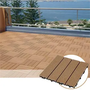 Azulejo de cubierta impermeable al aire libre Wpc Diy Azulejos de cubierta