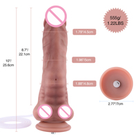 Hismith Dildo en silicone double densité de 10 pouces avec fonction de pulvérisation, longueur insérable de 8,7 pouces avec système KlicLok, jouets pour adultes de qualité supérieure et sans danger pour le corps