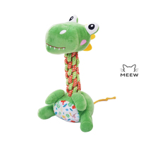 Jouet pour chien en corde de coton avec motif d'animal de dessin animé mignon, jouet interactif en peluche résistant aux morsures pour animaux de compagnie
