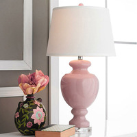Lampe de table en céramique rose antique pour la maison Meilleure qualité lumière décorative intérieure résidentiel chambre à coucher à prix compétitif