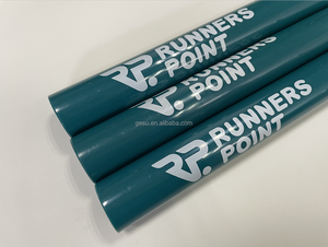Bâton de <span class=keywords><strong>relais</strong></span> en PVC extrudé vert avec impression de logo personnalisée GS et service de découpe pour gymnastes, coureurs et courses de <span class=keywords><strong>relais</strong></span> - Product Image 5