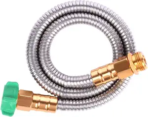 100 FT Garden Hose 304 Stainless Steel Metal Water Hose Flexible Hose Kink Free Ultra Lightweight and Durable,