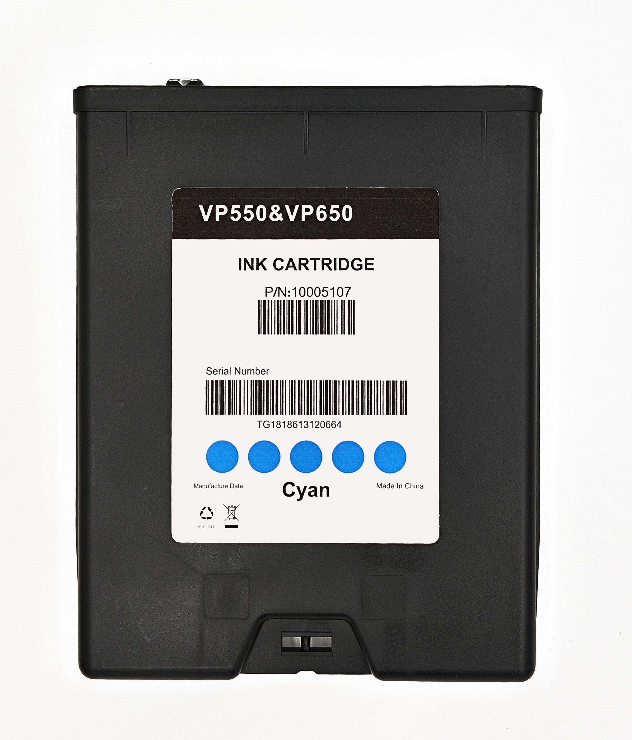 VP650 совместимый чернильный картридж для VIPCOLOR VP550 & VP650 настольного принтера цветных этикеток черного и белого цветов memjet