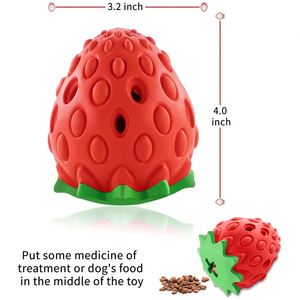 Productos de Venta Caliente 2025: Juguetes Masticables para Mascotas con Forma de Fresa, Juguetes Dispensadores de Comida para Perros, Juguetes para Mascotas - Product Image 4
