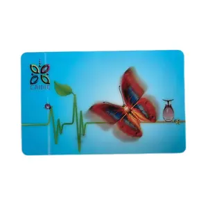 High resolution lenticular pictures printed 3D card with NFC chips 13.56mHZ RFID for business cards/advertisement/game cards