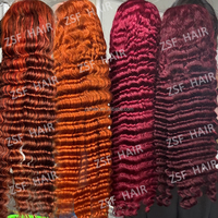 Perruque bouclée naturelle birmane à ondulations profondes, densité 250, avec dentelle frontale HD 13x6, sans colle, prête à porter, en cheveux humains