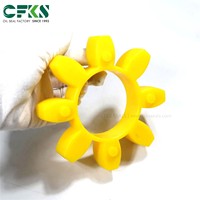 Joint d'étanchéité CFKS personnalisé en polyuréthane jaune, insert d'accouplement araignée, coussin d'accouplement à mâchoires industriel pour pompe hydraulique et moteur