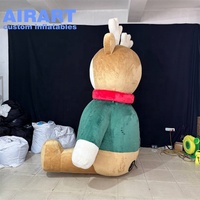 Mascotte de cerf gonflable de taille personnalisée de 3m, ballon gonflable en fourrure de renne à vendre