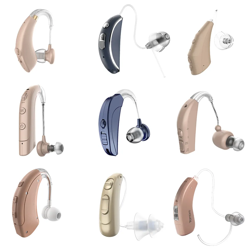 건강 관리 용품 안티 드롭 방수 소음 감소 청력 손실 노인 충전식 청각 장애인 BTE 보청기