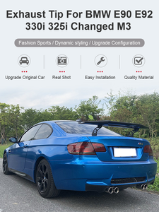 Embout d'Échappement en Fibre de Carbone et Acier Inoxydable pour BMW E36 <span class=keywords><strong>E46</strong></span> E90 E92 E93 316i 318i 320i 325 330i M AK MT MP <span class=keywords><strong>M3</strong></span> M4 - Product Image 4