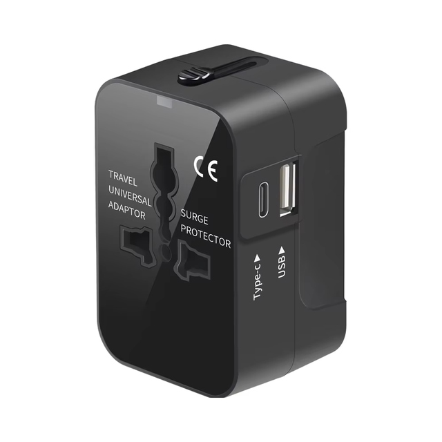 Worldwide All-in-One Universal Travel Adapter AC Power Plug USB-C USB-A Port PD Function Wall Charger for Camera Other Devices