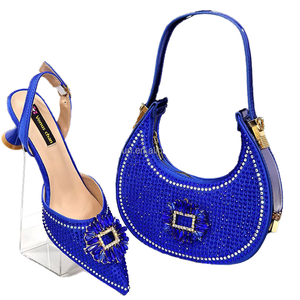 TX66 Italian <b>Style</b> Bridal <b>Dress</b> for African <b>Nigerian</b> Brides Open Toe Low Wedding Shoes Matching Button Bags for Spring Summer - Product Image 1
