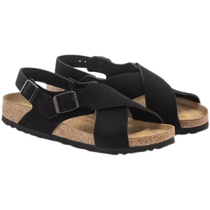 <span class=keywords><strong>Sandali</strong></span> piatti con lacci alla caviglia da <span class=keywords><strong>donna</strong></span> e uomo, con punta tonda e fondo in legno, <span class=keywords><strong>suola</strong></span> spessa, estivi, modello 2026 - Product Image 1