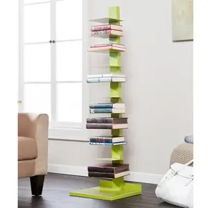 Mobiliário invisível alto torre do livro coluna vertical estante curto longo livro com prateleira