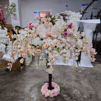 G01 Décoration de mariage Fausse soie fleurs de cerisier Sakura arbres roses artificiels centres de table pour table de mariage