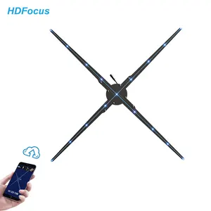 HDFocus 3d Ba Chiều 100Cm Trong Không Khí Quảng Cáo Hiển Thị Ngoài Trời Video Chiếu Holographic 3d Ba Chiều Fan