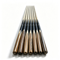 Tongkat Snooker Pool Kayu Maple Berkualitas Tinggi Grosir 3/4 Joint dengan Shaft Serat Karbon, Gagang Ebony, dan Ekstensi Tip 10mm