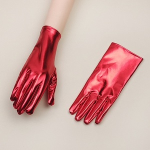MIO Vente en gros pour femmes courtes couleur <span class=keywords><strong>or</strong></span> argent mariage mariée formelle opéra Performance gants mode poignet gants - Product Image 4