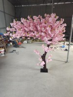 Arbre artificiel de cerisier à tronc incurvé sur mesure - Arbre de sakura artificiel de forme arquée pour mariage, événement et décoration commerciale