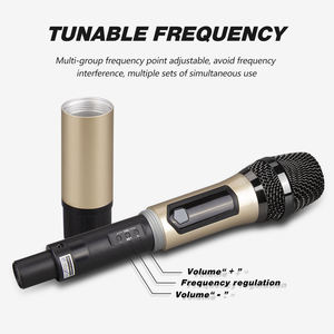 Micrófono Inalámbrico UHF <span class=keywords><strong>Profesional</strong></span> de Mano para Escenario, <span class=keywords><strong>Karaoke</strong></span>, Último Modelo de Fábrica, en Venta - Product Image 3