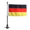 Ornement de drapeau américain personnalisé en tissu polyester pour décoration de match de football 2026, compatible avec Harley Road King Glide, porte-bagages arrière, ajustement universel