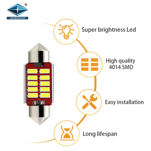 31/36/39/41Mm Festoon Canbus 4014 10SMD <span class=keywords><strong>12SMD</strong></span> Đèn LED C5W Ô Tô Phổ Thông Đọc Bản Đồ Đèn Trắng DC12V - Product Image 4