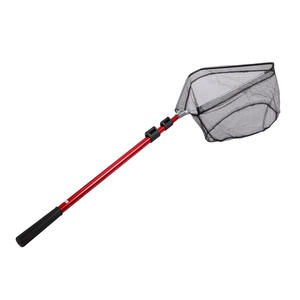 Filet pliable triangulaire <span class=keywords><strong>rouge</strong></span> et bleu pour le commerce extérieur, ensemble complet avec canne télescopique en alliage d'aluminium, portable, pour la pêche à gros objets - Product Image 5