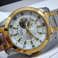 Montre mécanique sportive de style concis pour hommes, 41 mm, verre saphir, affichage de la date, bracelet en acier inoxydable, montre de luxe