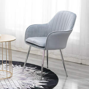 <span class=keywords><strong>Fauteuil</strong></span> à bras en <span class=keywords><strong>velours</strong></span> moderne et contemporain <span class=keywords><strong>de</strong></span> luxe pour le bureau à domicile et le salon - Product Image 4